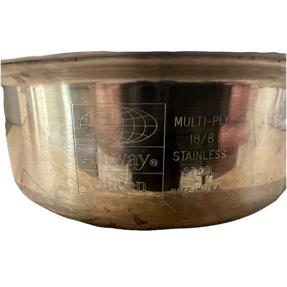 Amway Queen Multi-Ply 18 8 Stainless Steel 6.75" Pan Skillet MISSING HANDLE USA - Picture 5 of 7